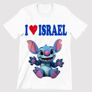 T-shirt I Love Israel - Stitch - Adult, M
